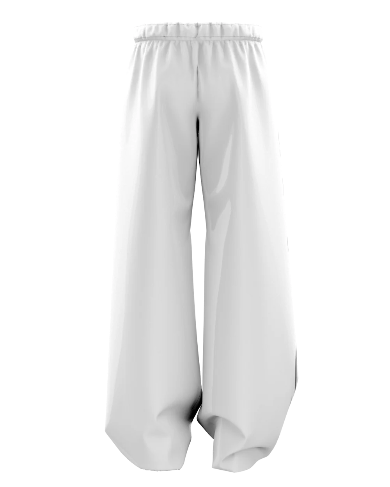 SHREEMSY White Serpent Shadow Baggy Pants