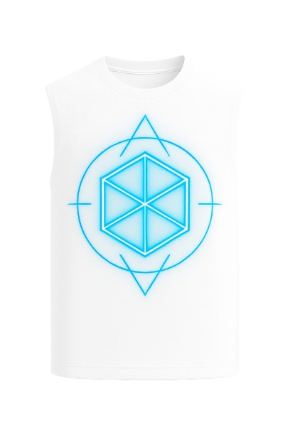 SHREEMSY White Neon Hex Vest