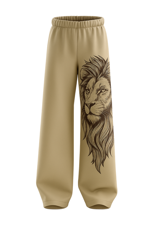 SHREEMSY Sandstone Lion Mane Baggy Pants