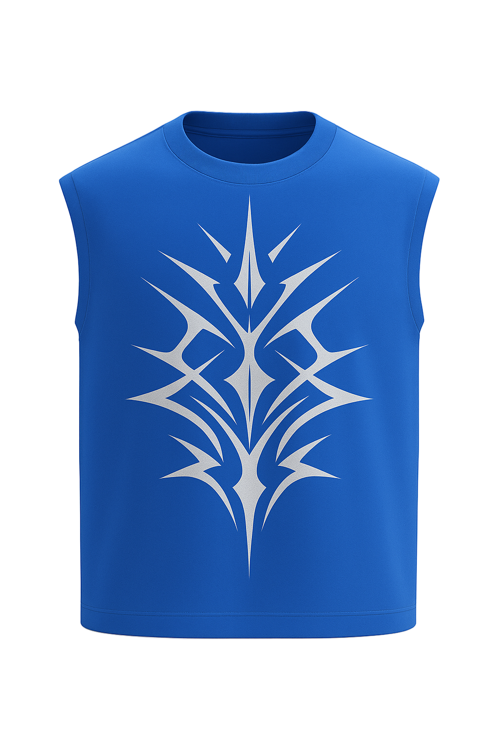 SHREEMSY Royal Blue Tribal Spikes Vest