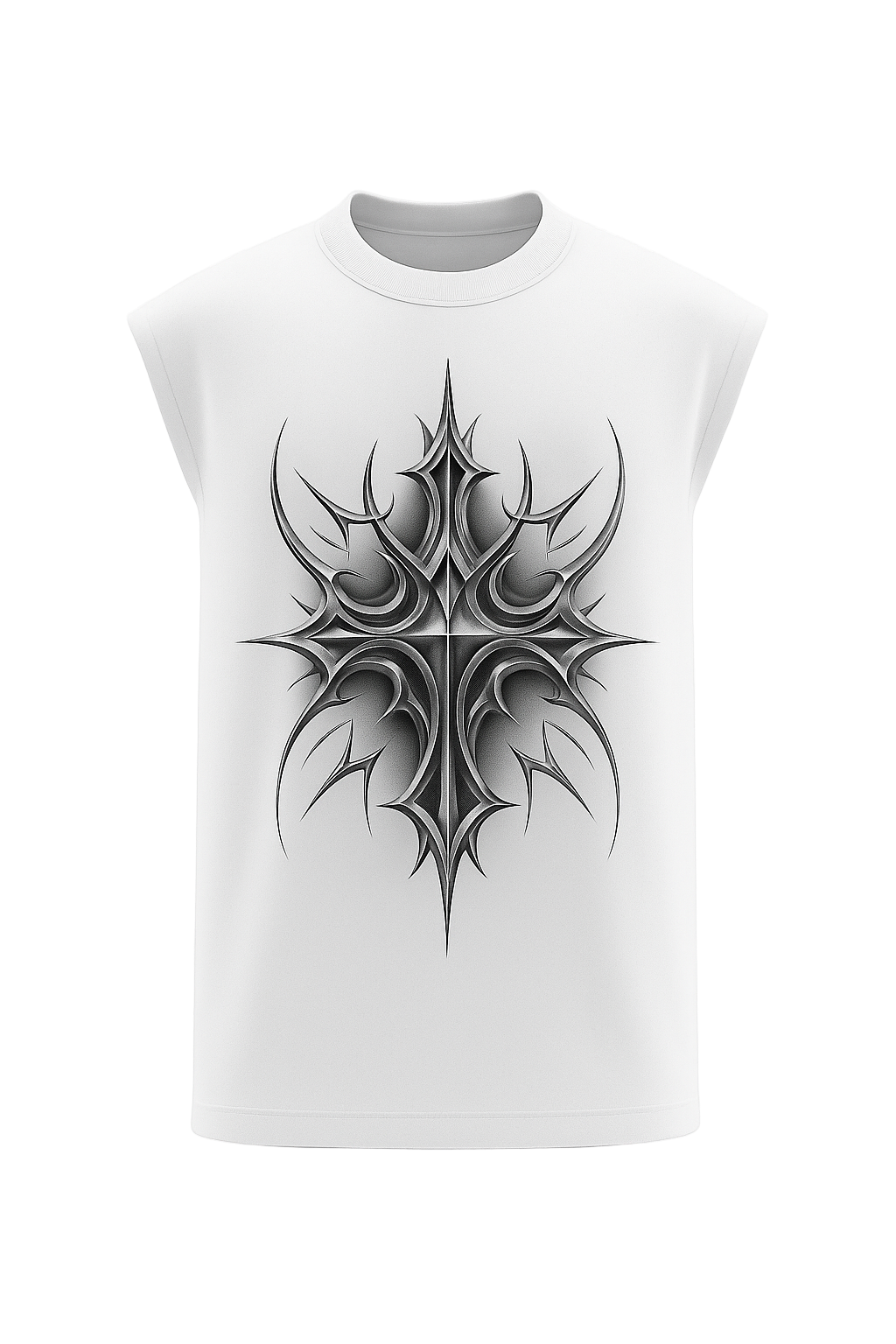 SHREEMSY “Sacred Spine” Chrome Emblem Vest