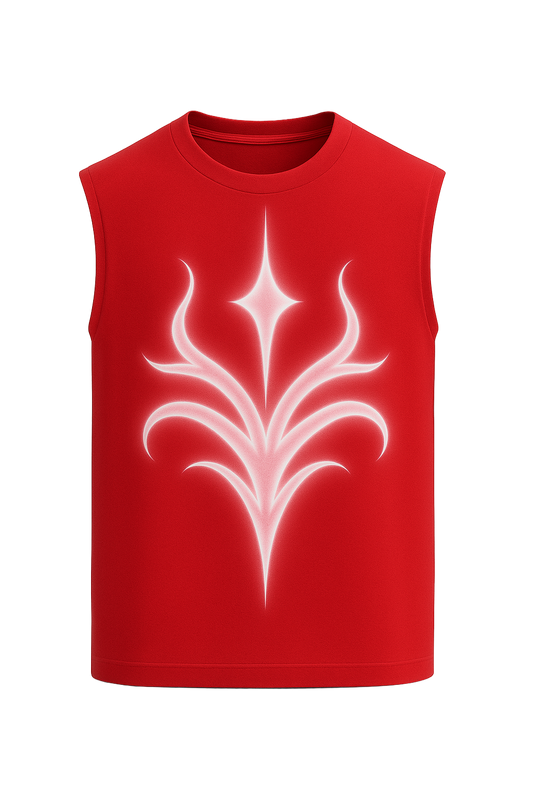 SHREEMSY Red Glow Tribal Vest