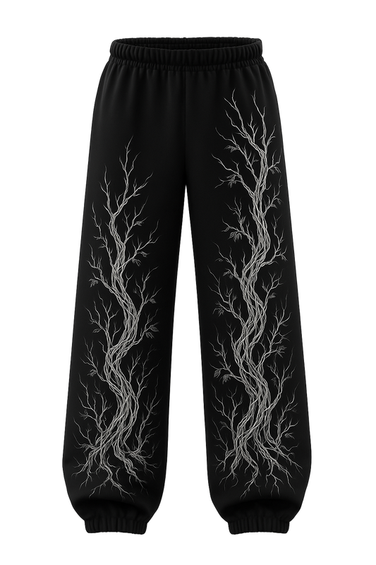 SHREEMSY Black Veinroot Sweatpants