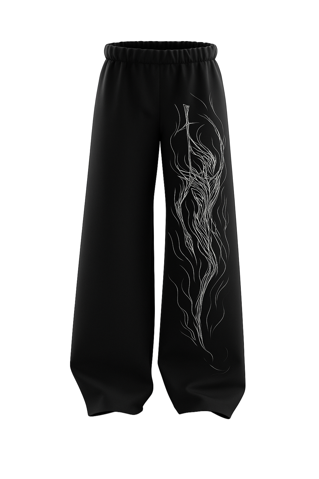 SHREEMSY Phantom Blade Black Baggy Pants