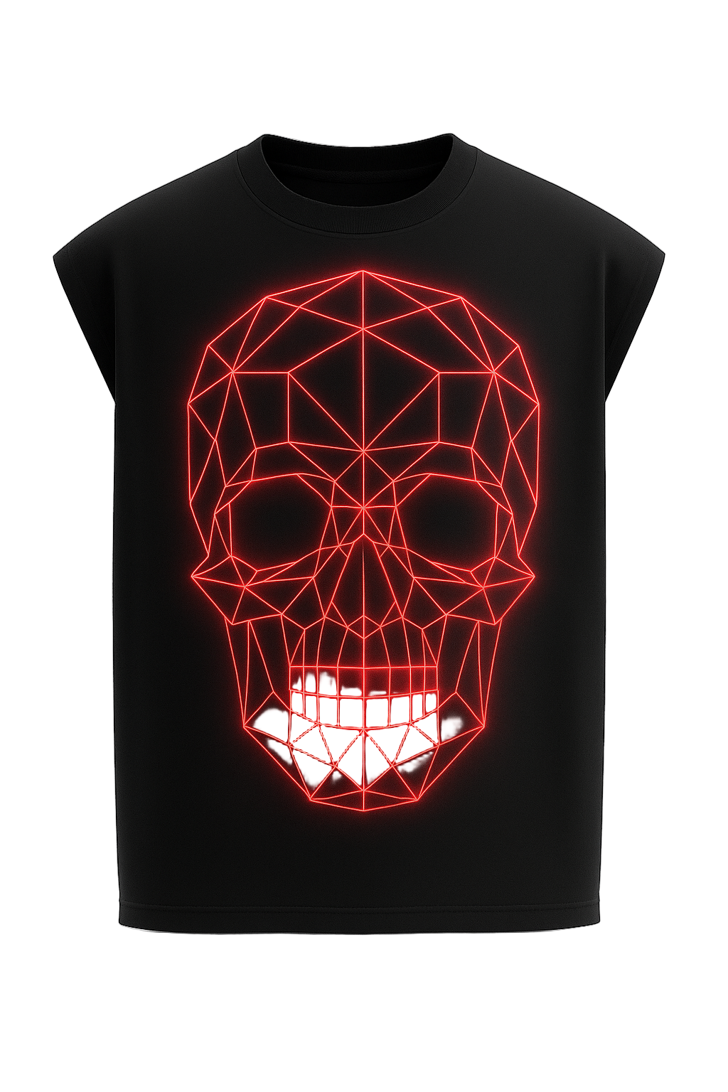 SHREEMSY “Neon Grid Skull” Vest